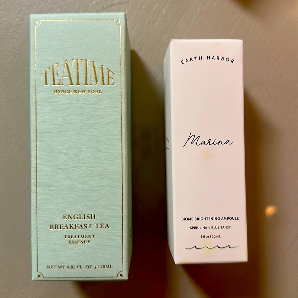 Teatime English breakfast tea treatment essence and Earth harbor marina biome